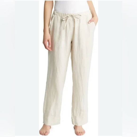 Parachute 100% Linen Drawstring Waist Lounge Pants Size M - Picture 1 of 12